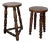 Antique Stools with Turned Legs, 1960s, Set of 2 For Sale