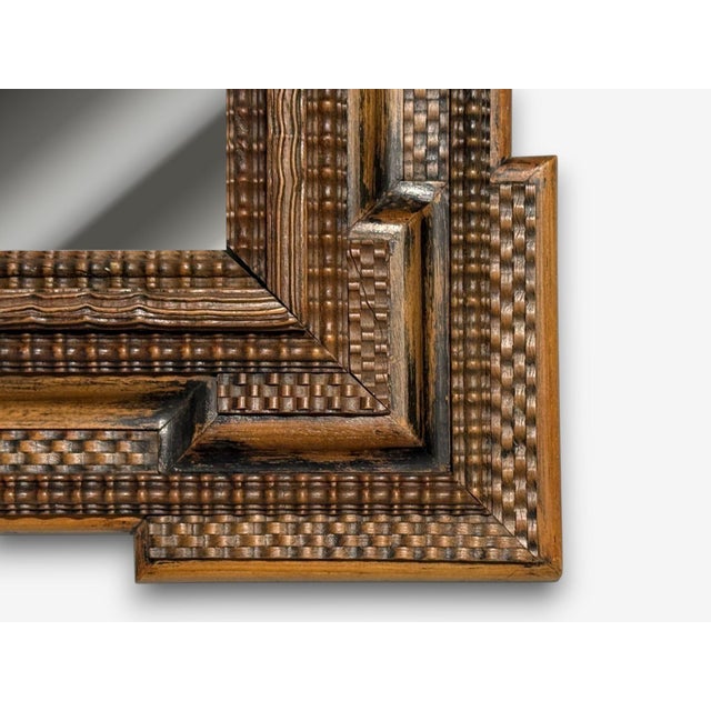 Baroque Baroque, Flemish Ripple Mirror, Carved Walnut, Mirror, Belgium, 18th C. For Sale - Image 3 of 6