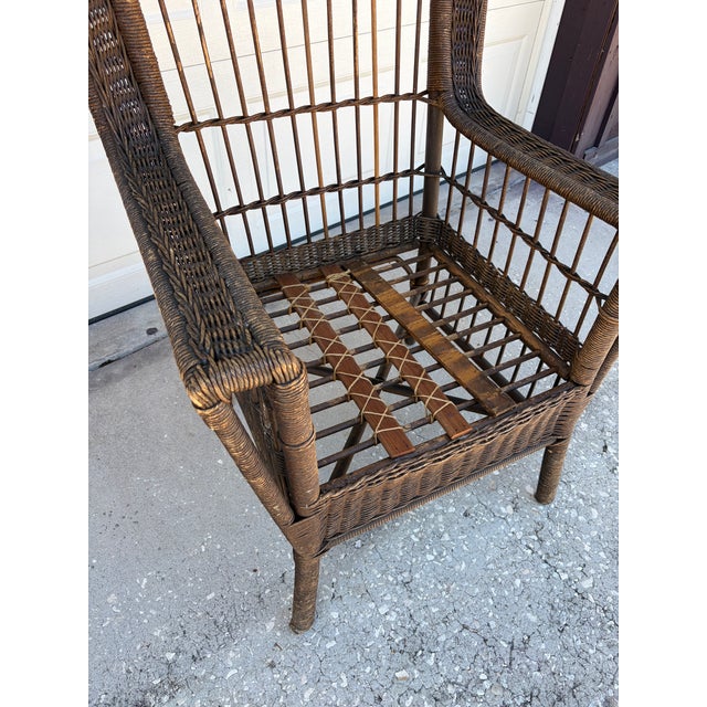 Early 20th Century American Wicker Armchair For Sale In Orlando - Image 6 of 13