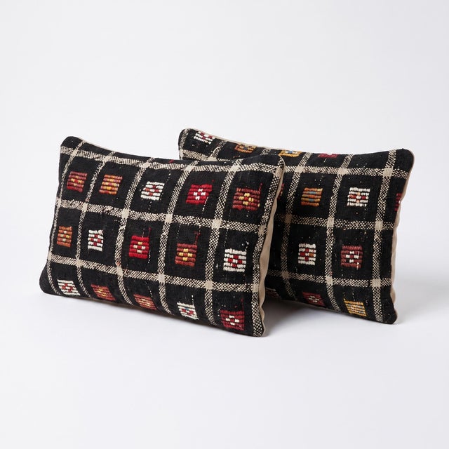 This beautiful 16'' x 24'' pillow cover set was made from authentic Turkish Kilim pieces. Bright colors of wool adorn the...