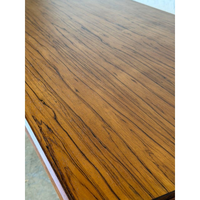 Rosewood Dining Table With Expandable Pull Out Draw Leaves Sejling Skabe Denmark 1960s For Sale - Image 11 of 12