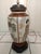 1930s Asian Ceramic + Wood Satsuma Crackle Glaze Hand Painted 32" Lamp For Sale - Image 4 of 15