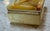 Italian Vintage Italian Honey Marble and Brass Decorative Box For Sale - Image 3 of 10