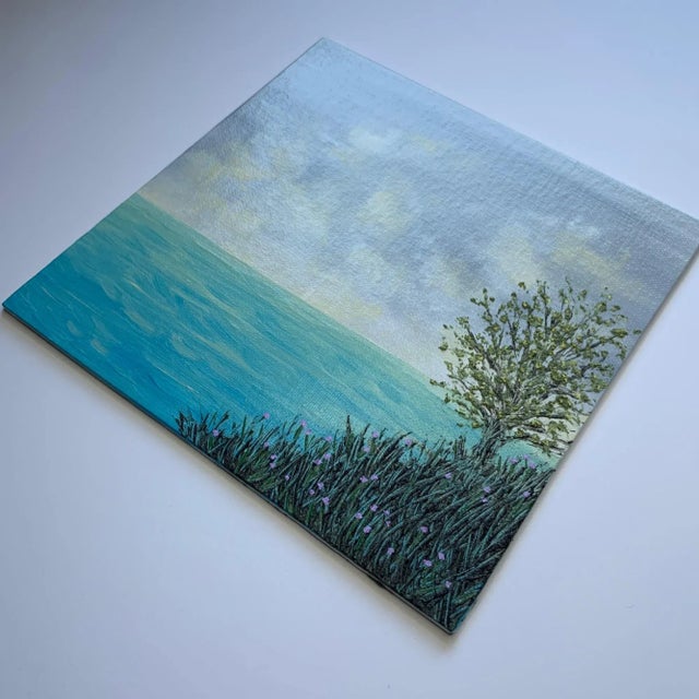 Contemporary "Peace and Quiet 2" Contemporary Original Acrylic Painting by Deb Bossert For Sale - Image 3 of 10