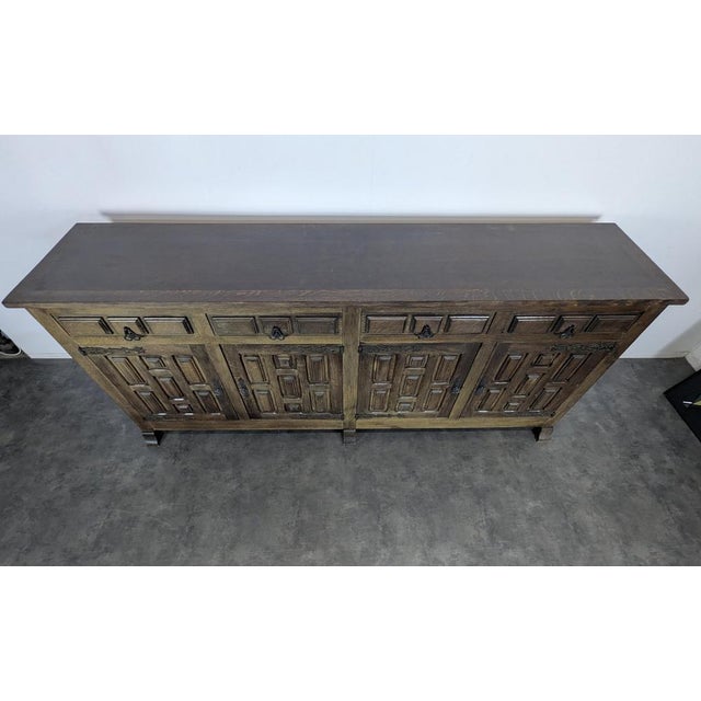 Spanish Sideboard in Oak For Sale - Image 6 of 9