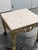 Schnadig Fine Furniture French Provincial Carved Wood + Marble Side Table For Sale In San Francisco - Image 6 of 12