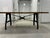Contemporary Wrought Iron and Walnut Dining Table For Sale - Image 3 of 7