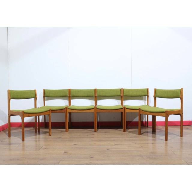 Mid-Century Modern Mid Century Modern Vintage Teak Danish Dining Chairs X 6 For Sale - Image 3 of 15