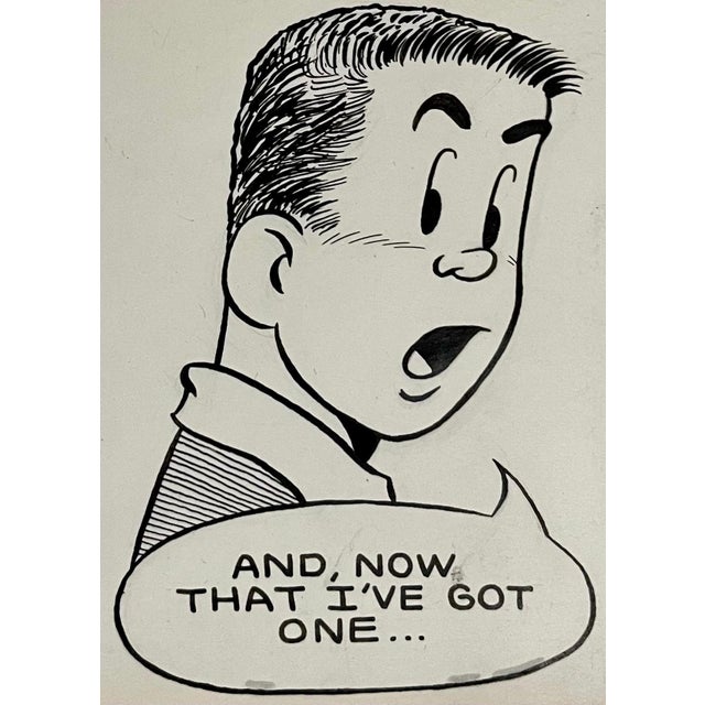 Jerry Walter & Linda Walter, Rare 1950s Original Syndicated Ink Drawing Cartoon Strip Susie Q Smith Comic Art, 1954 For Sale - Image 4 of 5