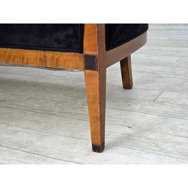 Blue Danish Art Deco Style 2-Seater Sofa in Ash and Furniture, 1950s For Sale - Image 8 of 18