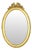Italian Crested Mirror in Gold-Colored Resin, 1960s For Sale