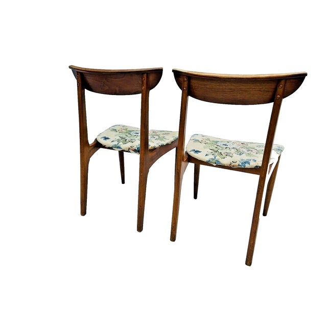 Mid-Century Modern Mid Century Lane Perception Solid Walnut Dining Chairs S/2 For Sale - Image 3 of 7