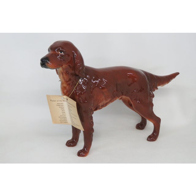 Mid 20th Century Vintage Goebel Ch622 Irish Setter Hand Painted Porcelain Dog Figurine 4699b For Sale - Image 5 of 18