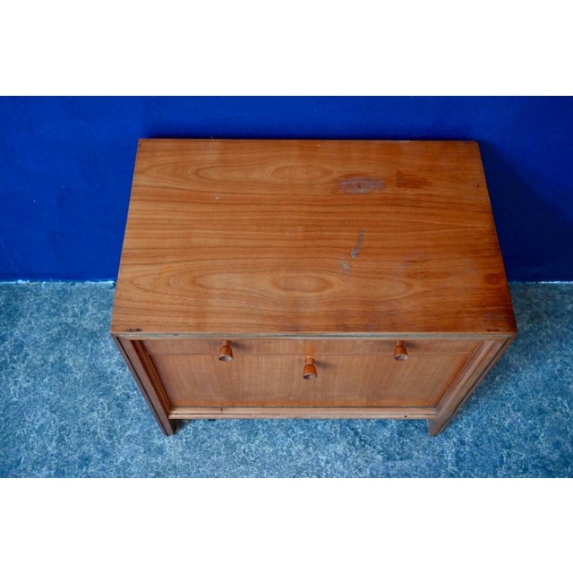 Vintage Bedside Table in Two-Tone Wood, 1950s For Sale - Image 13 of 18