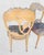 Wood Phyllis Morris Style Vintage Lime Wash Lotus Ginkgo Flower Wood Carved Dining Room Chairs- A Pair For Sale - Image 7 of 8