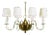 Hand-Spun Brass Eight-Light Chandelier With Delicate Arms For Sale