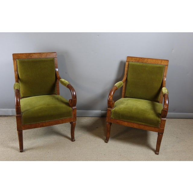 Brown 19th Century Armchairs, Set of 2 For Sale - Image 8 of 10