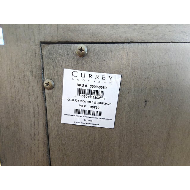 Gray Briallen Demi-Lune Cabinet by Currey & Company For Sale - Image 8 of 8