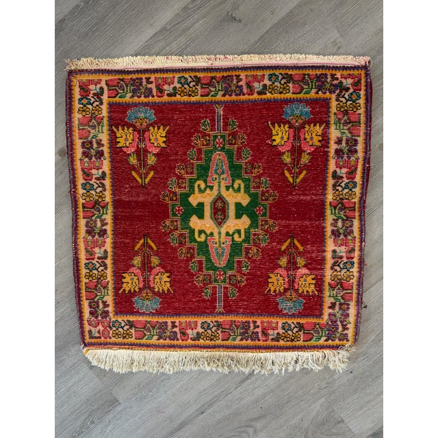 Small Handmade Persian Style Accent Rug For Sale - Image 13 of 18