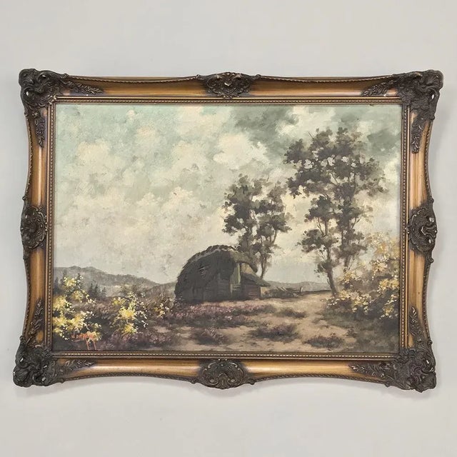 Antique Framed Oil Painting on Canvas by De Kok For Sale - Image 12 of 12