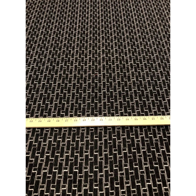 Holland + Sherry Django - Modern Obsidian 100% Wool Black and White Multipurpose Fabric - 3 Yards For Sale - Image 4 of 5