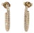 18k Yellow Gold 0.63ctw Pave Diamond and Ruby Open Hoop Earrings, A Pair For Sale