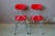 Mid-Century Modern Set of French Red Plastic Chairs, 1950s For Sale - Image 3 of 11