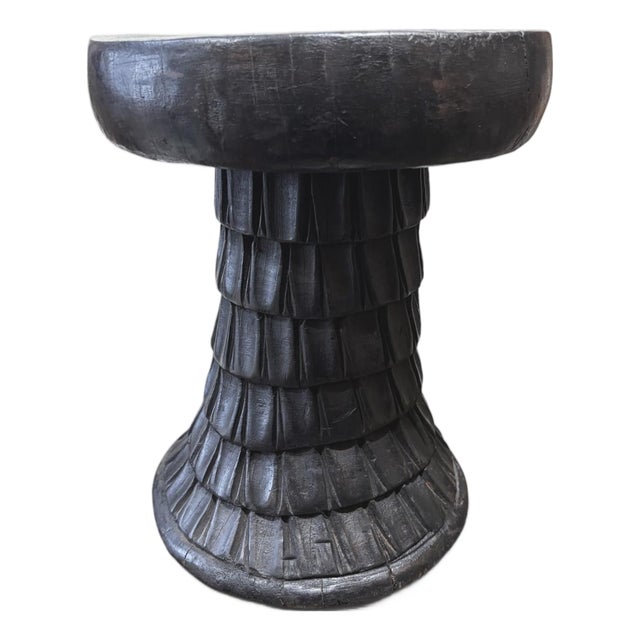 Vintage Tribal Nobility Bamileke Stool/Table Cameroon 15" H For Sale