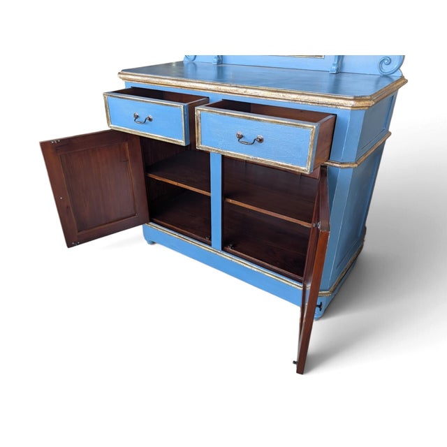 Wood Vintage Mahogany Sideboard with Gold Leaf Details For Sale - Image 7 of 12