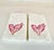 1990s Vintage Boho Chic Valentine Heart Tip Towels - a Pair. For Sale - Image 4 of 6