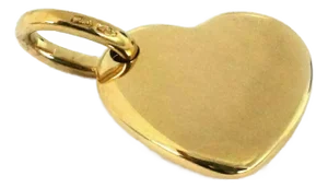 Pomellato Puffed 18k Yellow Gold Heart Charm Pendant