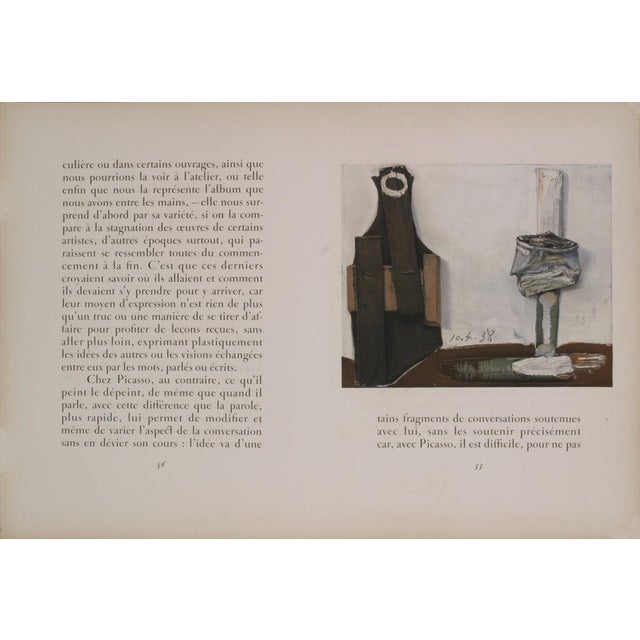 Artist: Pablo Picasso Title: Bouteille et Vitre Year: 1938 Signed: No Medium: Lithograph Paper Size: 17.5 x 25.5 inches (...