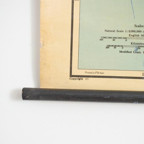 Vintage Australia Wall Map by W. & A.K. Johnston, 1950s For Sale - Image 9 of 10