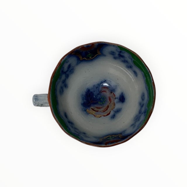 English Antique F. & R. Pratt & Co. Imari Tea Cup Pattern No. 60 England C. 1840s–1850s For Sale - Image 3 of 4