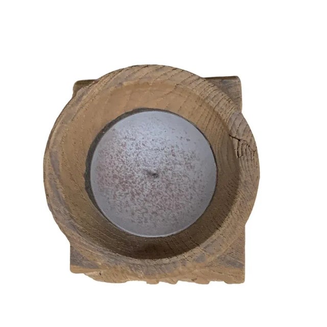 1970s Vintage Indian Seed Extractor Candle Holder For Sale - Image 5 of 5