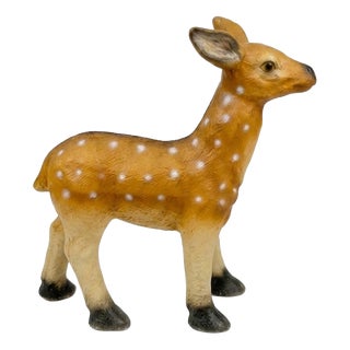 Vintage Large-Scale Acrylic Deer Figurine, 1950s For Sale