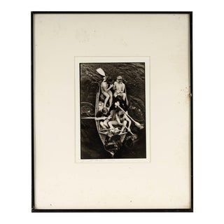 Photograph of Figures in Boat 1974, Signed Lower Left For Sale