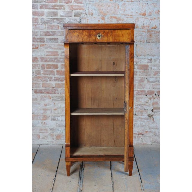 Gold Biedermeier Cabinet in Walnut Veneer, Czech, 1820s For Sale - Image 8 of 16