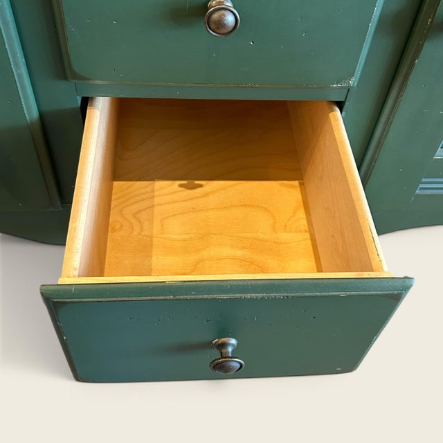 Vintage Green Kitchen Hutch For Sale - Image 10 of 13