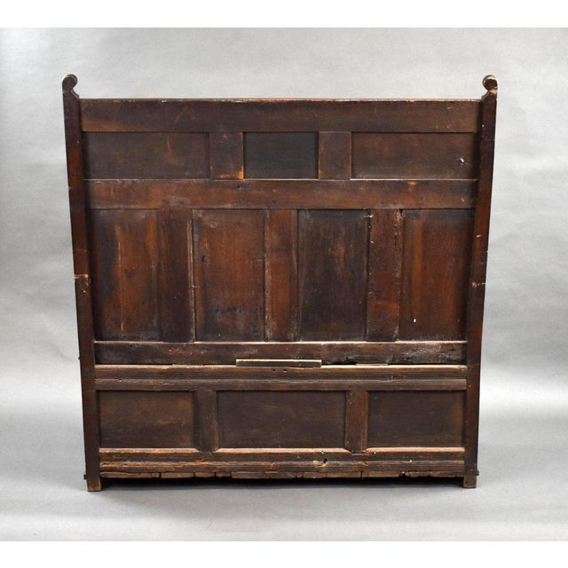 Antique Carved Oak Bench, 1780 For Sale - Image 6 of 8