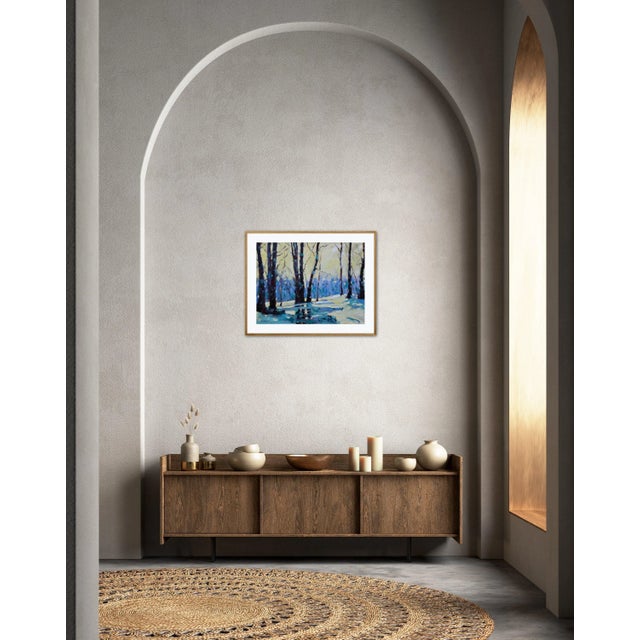 Contemporary Impressionist Landscape Trees Painting For Sale - Image 4 of 12