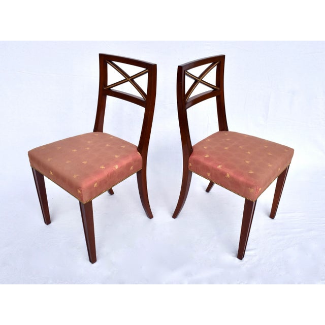 20th C Regency X Back Dining Chairs, Set of 6 For Sale - Image 9 of 13