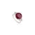 7.2 Carat Deep Red Round Cut Ruby Diamond Ring in Solid Sterling Silver - Size 7 For Sale - Image 6 of 12