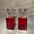 For your consideration, a pair of crystal candle holders, featuring a clear top and red rugby bottom. It comes with...