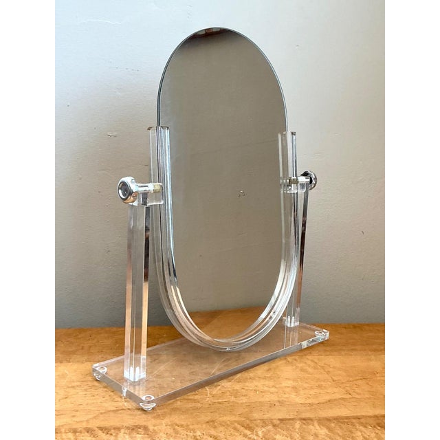 Vintage Lucite Vanity Mirror For Sale - Image 9 of 9