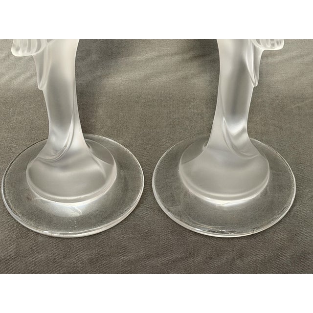 Glass French Crystal Candleholders, 1987, Set of 2 For Sale - Image 7 of 10