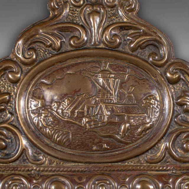 Early 20th Century 1910's Antique Hallway Valet Mirror For Sale - Image 5 of 9