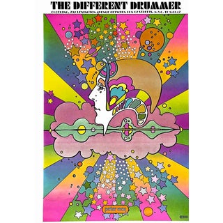 Peter Max Pop Art Poster 2 the Different Drummer1970 For Sale