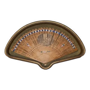 18th Century French Revolution Framed Madame De La Fayette Folding Fan Evantail