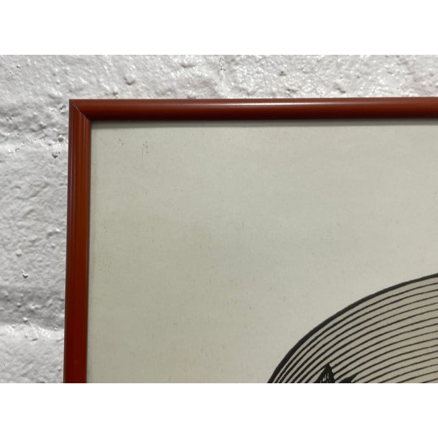 Mid Century Modern Framed m.c. Escher Horsemen Print | Vintage MCM Art For Sale - Image 12 of 15